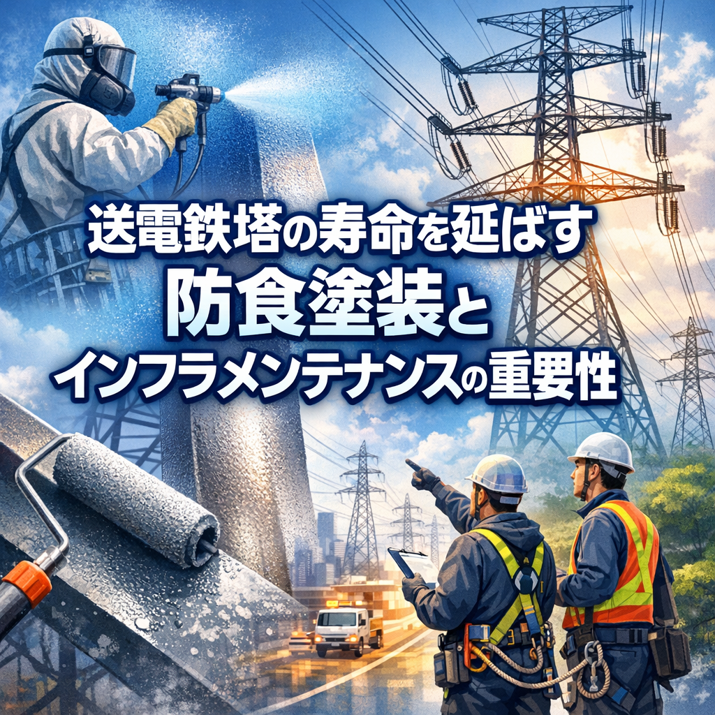 送電鉄塔の寿命を延ばす防食塗装とインフラメンテナンスの重要性